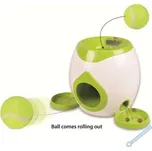 Flamingo Interaktivní hračka na pamlsky s tenisovým míčkem pro psy 29x19x18cm