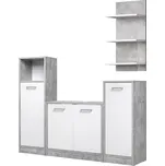 Koupelnová sestava MADEIRA beton/bílá