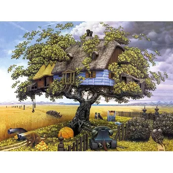 Diamantové malování Diamantové malování - Dům na stromě - č. 265 40x30 cm