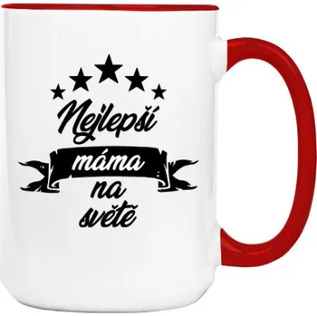 Hrnek velký barevný s potiskem Nejlepší máma na světě - hrnek
