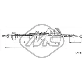 Lanko parkovací brzdy Lanko plynu, , 7562094, Metalcaucho, 81417