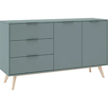 Komoda Zelená lakovaná komoda Marckeric Pisco 140 x 40 cm