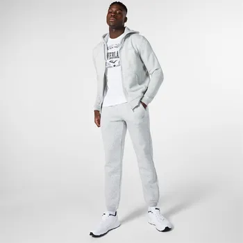 Pánská mikina pánská souprava EVERLAST mikina kalhoty - GREY MARL - 4XL (Everlast Zip Through Hoodie + Classic Joggers)
