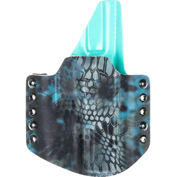 Příslušenství pro sportovní střelbu RH Holsters OWB - Glock 17/22/31 - vnější kydexové pouzdro - plný sweatguard - kryptek neptune/tiffany blue Pouzdro je pro: Levák