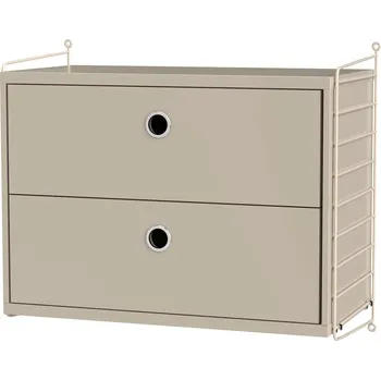 Noční stolek STRING Policová sestava STRING Bedroom A, noční stolek, béžová