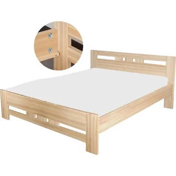 Postel KLASA-NÁBYTEK.cz Dvoulůžková postel LUNA - buk ROZMĚR: 160 x 200 cm