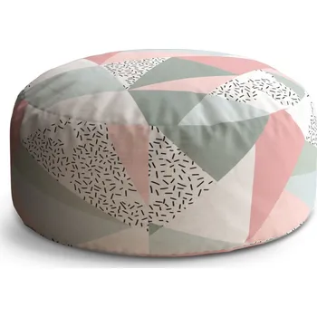 Taburet Sablio Taburet Circle Obrazce v něžných barvách: 38x48 cm