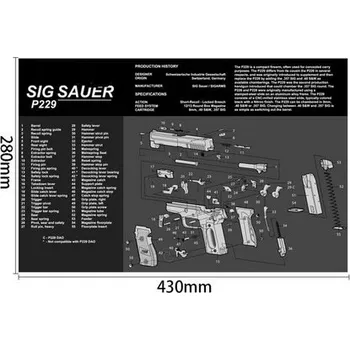 Čištění zbraně SIG SAUER P229 čistící podložka 210SSP229