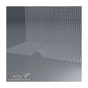 Stavební profil LIKOV Profil bosážní tkaninový LBP-V1 roh vnější drážka 30/17mm, profil 240/100/100mm