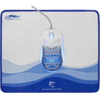 Myš White Shark GMP-2201 Megalodon Mouse/Pad
