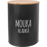 Dóza Mouka hladká BLACK pr. 13 cm
