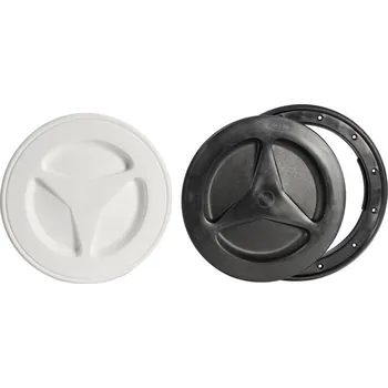 Člun Kulaté inspekční víko Provedení: Černé, vnitřní rozměr 100 mm