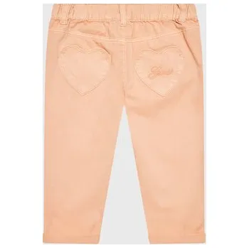 Dámské kalhoty Guess Kalhoty z materiálu K3GB04 WFBO0 Oranžová Relaxed Fit 5Y