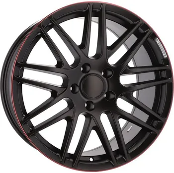 Disk Alu kola Racing Line 8102, 20x9.5 5x130 ET50, černá matná + červený límec