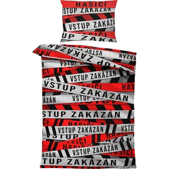 Povlečení Povlečení Hasiči – vstup zakázán (Rozměr : 1x140/200 + 1x90/70)