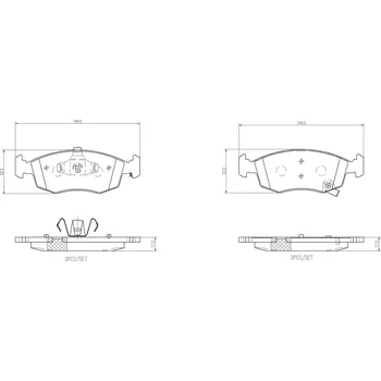 Brzdová destička Sada brzdových destiček, kotoučová brzda BREMBO P 11 031