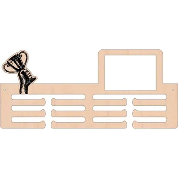 věšák na medaile VypálímTi.cz Dřevěný věšák na medaile - Uni Nic nepřidávat