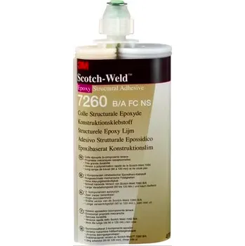 Průmyslové lepidlo 7260B/A NS 3M Scotch-Weld 2K houževnaté epoxidové lepidlo, černé, 400 ml