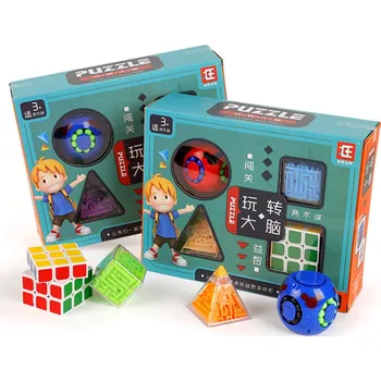 Hlavolam GGV Sada 4 dětských logických her mix