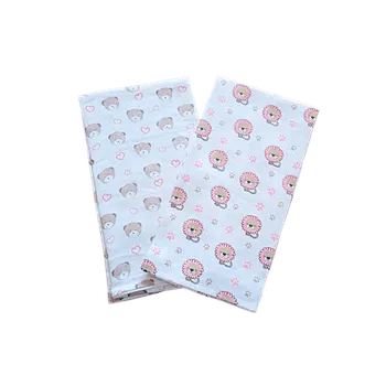 látková plena Prem bavlněná plena Duo medvídek růžový 70x70 cm, 2 ks