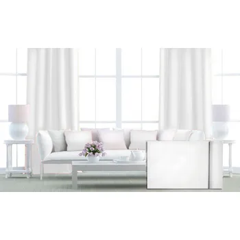 Závěs Bydlimekrasne.cz Hotový závěs s řasící páskou 100% blackout 135x220 cm bílý