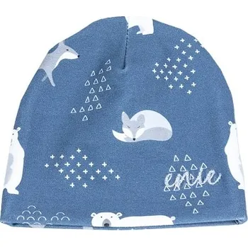 Čepice ENIE BABY dětská čepice Bear and Fox 9-12m