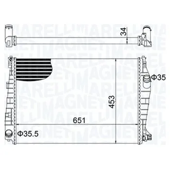 Chladič motoru Chladič, chlazení motoru MAGNETI MARELLI 350213152000