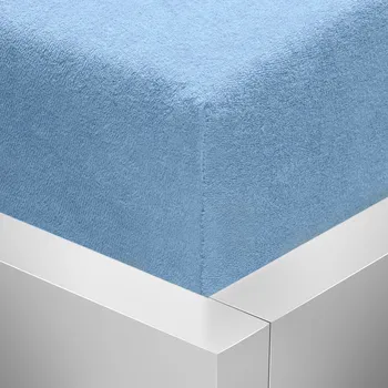 Prostěradlo Stanex Froté napínací prostěradlo světle modré ROZMĚR: (š/d/v) 200 x 200 x 20 cm, Barva: SVĚTLE MODRÉ