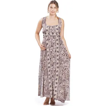 Dámské šaty Dlouhé šaty DARJA hnědo-krémové