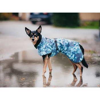 Obleček pro psa PAIKKA Reflexní pláštěnka Lite PETROL Velikost: 30