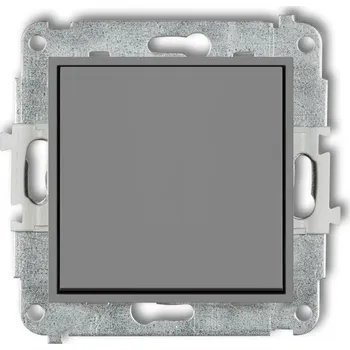 vypínač KARLIK Tlačítko č. 1/0 Barva: Matná šedá