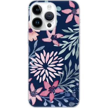 Odolné silikonové pouzdro iSaprio - Leaves on Blue - iPhone 15 Pro Max