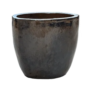 Květináč Moderní keramický květináč Plain, Couple Metal Glaze 46x43cm