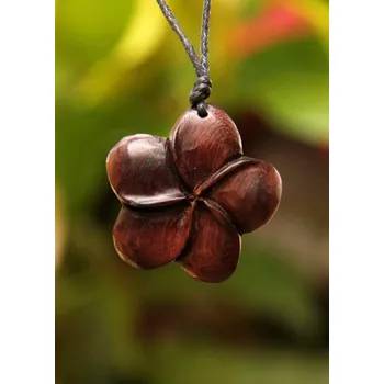 Náhrdelník Dřevěný náhrdelník "Rozkvetlá"