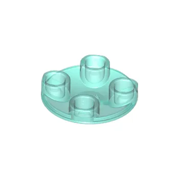 Stavebnice LEGO 2654 Trans-Light Blue Plate, Round 2 x 2 with Rounded Bottom (Průhledná světle modrá deska, kulatá 2 x 2 se zaobleným dnem)