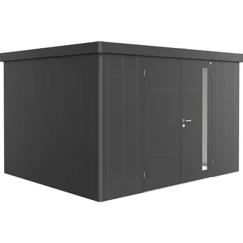 Zahradní domek Biohort NEO 3D, tmavě šedá, dvoukřídlé dveře BH86051