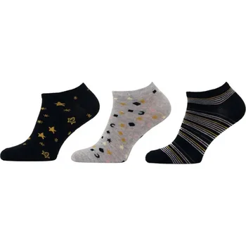 Dámské ponožky Ponožky dámské kotníkové Novia multipack 1136 balení 3 páry Barva: mix barev, Velikost: 26-27, Balení: 3 páry