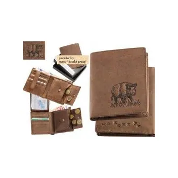 Peněženka E-myslivost Kožená myslivecká peněženka - motiv Divočák I