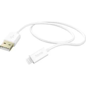 Prodlužovací kabel Hama Nabíjecí kabel USB USB 2.0 Apple Lightning konektor, USB-A zástrčka 1.50 m bílá 00201581