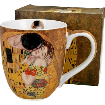 DUO Gifts DG - Porcelánový hrnek jumbo XXL THE KISS Classic inspired by Gustav Klimt v dárkové krabičce - 1 litr