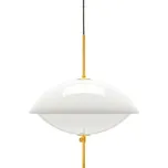 Závěsná lampa CLAM 44 cm, bílá / mosaz, Fritz Hansen