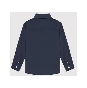 Pánská košile Tommy Hilfiger Košile Solid Poplin KB0KB06965 D Tmavomodrá Slim Fit 10Y