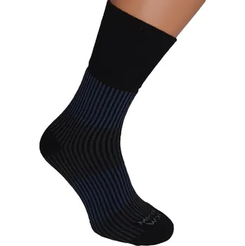 Pánské ponožky Turistické ponožky KS Merib MERINO - chladné počasí Černá 45-47