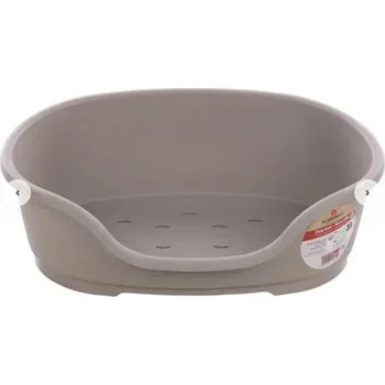 Pelíšek pro psa Flamingo Plastový pelech Tuck šedý ovál varianta 58 cm