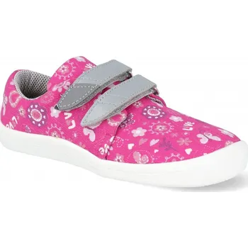 Barefoot dětské tenisky Beda - Love textilní s pevným opatkem vegan Velikost: 37