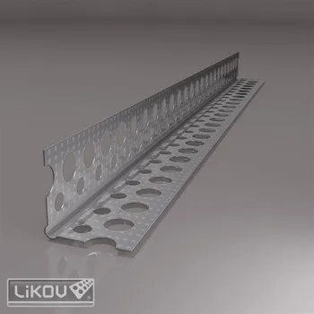 Stavební profil LIKOV Lišta rohová vrubovaná hliníková s prolisem G-LP 23/23mm, délka 2m