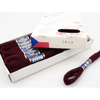 Příze Niťárna Vyšívací příze Mouline 3592 - tmavá vínová