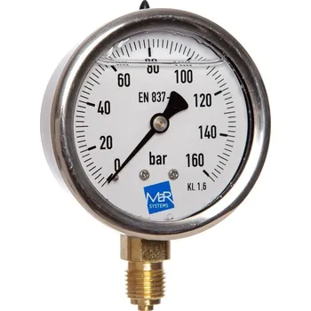 PREMATLAK, a.s. manometr P300 / 304 G 0/160bar, G1/4 spodní přip.+ glycerinové plnění