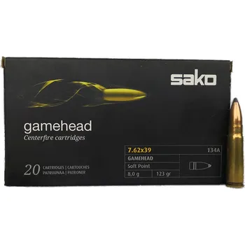 Příslušenství pro sportovní střelbu Sako 7.62x39 SP Gamehead 8.0 g náboje