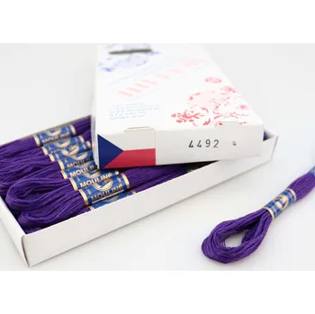 Příze Niťárna Vyšívací příze Mouline 4492 - tmavě fialová